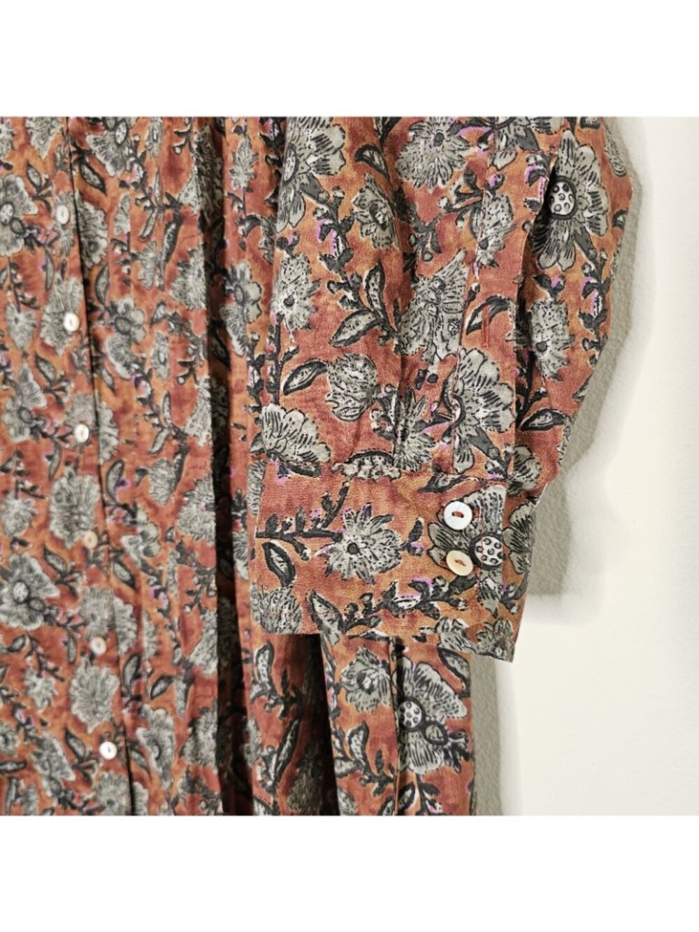 NWT Natural Life Dress sz L / XL Boho Fall flower print pattern brown fall - Picture 5 of 9